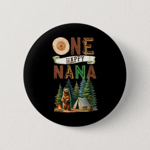 Ein glücklicher Nana-Camper zum ersten Geburtstag Button