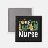 Ein glücklicher Nurse St Patrick's Day Magnet (Vorderseite/Rückseite)