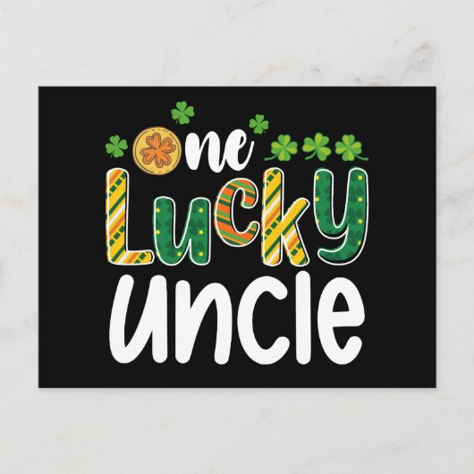 Ein glücklicher Onkel Matching Family St Patrick's Postkarte (Vorderseite)