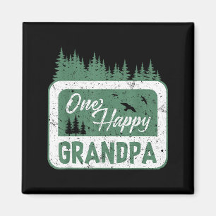 Ein glücklicher Opa-Camper 1. Geburtstag Camng Bär Magnet