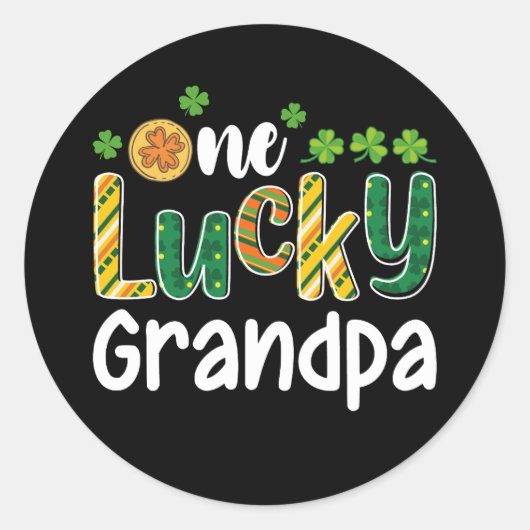 Ein glücklicher Opa Matching Family St Patrick's D Runder Aufkleber (Vorderseite)