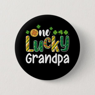 Ein glücklicher Opa passendes Familien St. Patrick Button