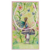 Ein glücklicher Ort Blume Fairy Fantasy Art Kleine Geschenktüte (Rückseite)