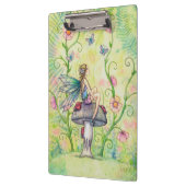 Ein glücklicher Ort Fairy und Ladybug Fantasy Art Klemmbrett (Links)