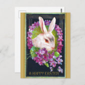 EIN GLÜCKLICHER OSTER POSTKARTE (Vorne/Hinten)
