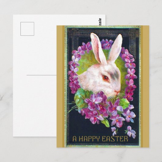 EIN GLÜCKLICHER OSTER POSTKARTE (Vorne/Hinten)