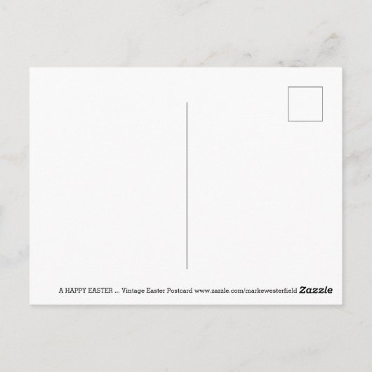 EIN GLÜCKLICHER OSTER POSTKARTE (Rückseite)