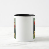 Ein glücklicher Osterhühner auf dem Roten Pilz Tasse (Zentrum)