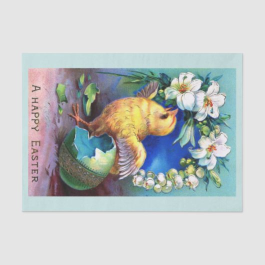 Ein glücklicher Osterkick Seidenpapier (Vorderseite)