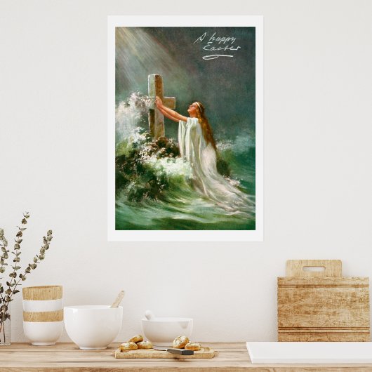 Ein glücklicher Ostern Poster (Küche)