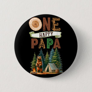 Ein glücklicher Papa Camper zum ersten Geburtstag  Button