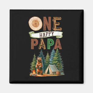 Ein glücklicher Papa Camper zum ersten Geburtstag Magnet