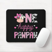 Ein glücklicher Papaya 1. Geburtstag Mädchen rosa  Mousepad (Mit Mouse)