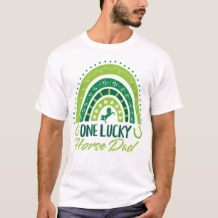 Ein glücklicher Pferdevater-Reiter zum St. Patrick T-Shirt