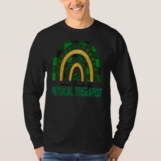 Ein glücklicher Physiotherapeut Rainbow St Patrick T-Shirt (Vorderseite)