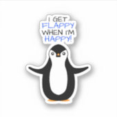 Ein glücklicher Pinguin Aufkleber (Vorderseite)