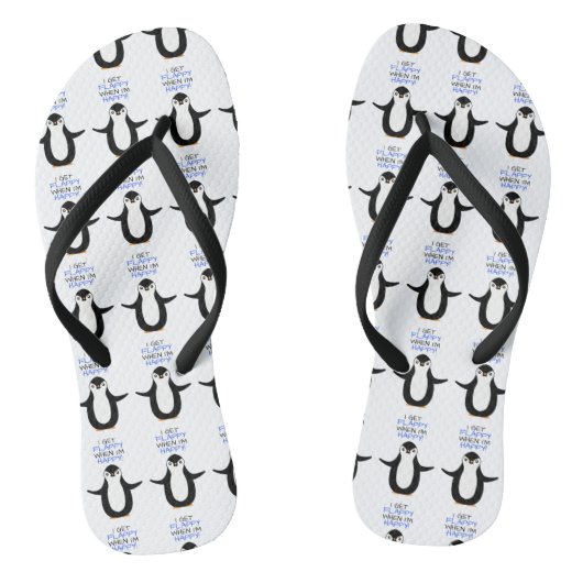 Ein glücklicher Pinguin Badesandalen (Fußbett)