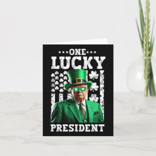 Ein glücklicher Präsident Funny Trump St. Patty's Karte