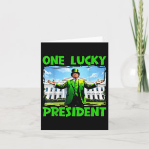 Ein glücklicher Präsident Trump St Patricks Day Ir Karte