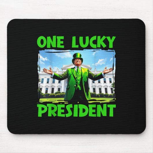 Ein glücklicher Präsident Trump St Patricks Day Ir Mousepad (Vorne)