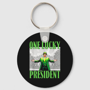 Ein glücklicher Präsident Trump St Patricks Day Ir Schlüsselanhänger