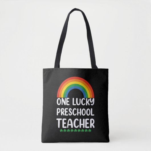 Ein glücklicher Preschool-Lehrer St. Patrick's Day Tasche (Vorderseite)