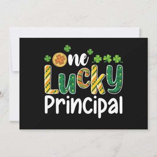 Ein glücklicher Schulleiter St Patrick's Day Einladung (Vorderseite)