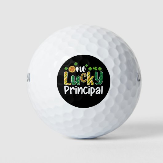 Ein glücklicher Schulleiter St Patrick's Day Golfball (Vorderseite)