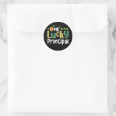 Ein glücklicher Schulleiter St Patrick's Day Runder Aufkleber (Tasche)