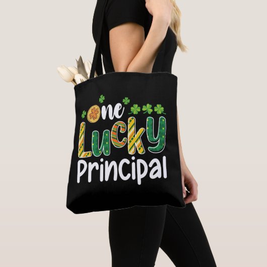 Ein glücklicher Schulleiter St Patrick's Day Tasche (Von Nahem)