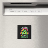 Ein glücklicher Schulsekretär Regenbogen Kleeblatt Magnet (In Situ (Geschirrspüler))