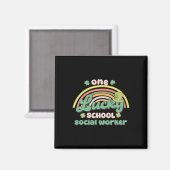Ein glücklicher Schulsozialarbeiter St. Patricks D Magnet (Vorderseite/Rückseite)