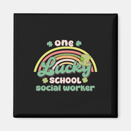 Ein glücklicher Schulsozialarbeiter St. Patricks D Magnet (Vorne)