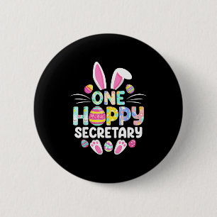 Ein glücklicher Sekretär Lustiger Ostertag  Button