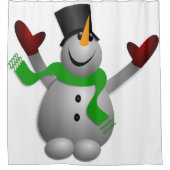 Ein glücklicher Snowman Duschvorhang (Vorderseite)