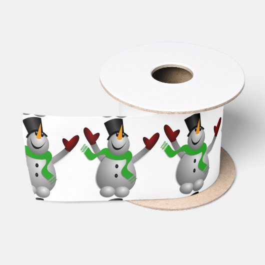 Ein glücklicher Snowman Satinband (Spule)