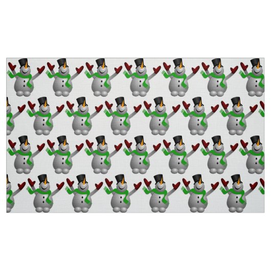 Ein glücklicher Snowman Stoff (Fat Quarter (45,7 x 55,9 cm))