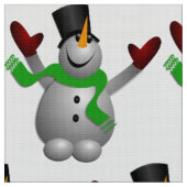 Ein glücklicher Snowman Stoff (Nahaufnahme)