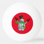 Ein glücklicher Snowman Tischtennisball (Rückseite)