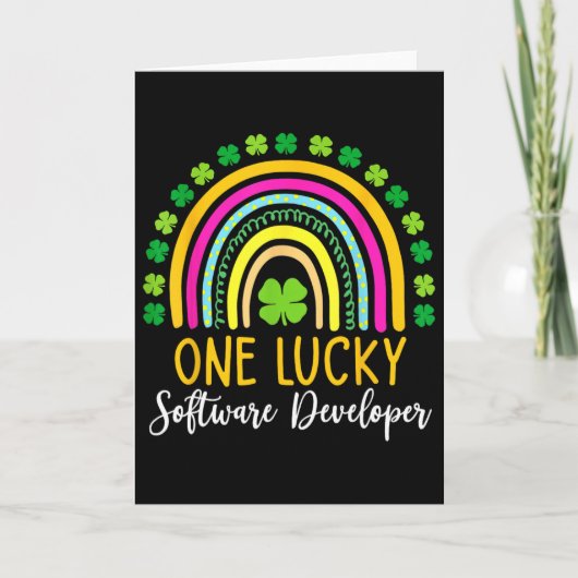 Ein Glücklicher Softwareentwickler St. Patrick Tag Karte (Vorderseite)
