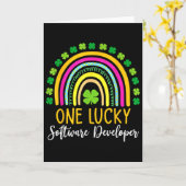 Ein Glücklicher Softwareentwickler St. Patrick Tag Karte (Gelbe Blume)