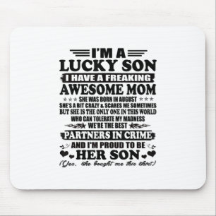 Ein glücklicher Sohn hat eine Phantastische Mama Mousepad