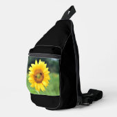 Ein glücklicher Sonnenblumenbeutel Crossbody Bag (Rechte Ecke)