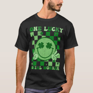 Ein glücklicher Sozialarbeiter Groovy St Patricks T-Shirt