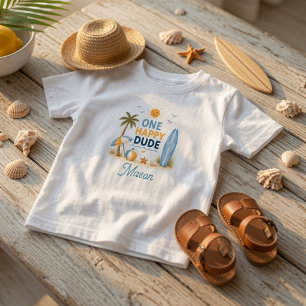 Ein glücklicher Surfer-Strand-Geburtstag Kleinkind T-shirt