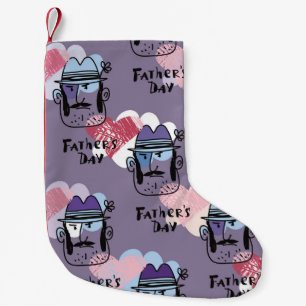 Ein glücklicher Tag für den Vater. Einzigartiges G Kleiner Weihnachtsstrumpf