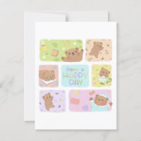 Ein glücklicher Tag: Niedliche Teddybären-Illustra