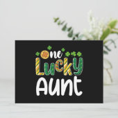 Ein glücklicher Tante Matching Family St Patrick's Einladung (Stehend Vorderseite)