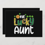 Ein glücklicher Tante Matching Family St Patrick's Einladung (Vorne/Hinten)