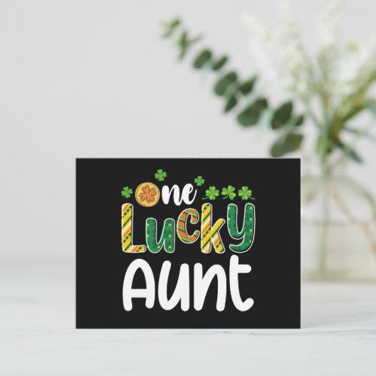 Ein glücklicher Tante Matching Family St Patrick's Postkarte (Stehend Vorderseite)